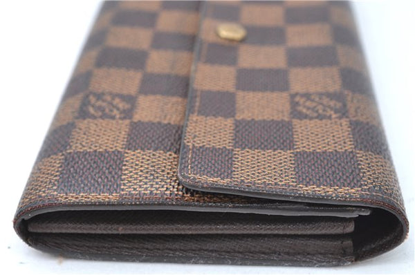 Auth Louis Vuitton Damier Pochette Porte Monnaie Credit Wallet N61724 LV J0651