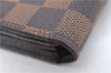 Auth Louis Vuitton Damier Pochette Porte Monnaie Credit Wallet N61724 LV J0651