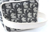 Authentic Christian Dior Trotter Hand Bag Pouch PVC Leather 2 Black White J0659