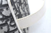 Authentic Christian Dior Trotter Hand Bag Pouch PVC Leather 2 Black White J0659