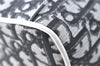 Authentic Christian Dior Trotter Hand Bag Pouch PVC Leather 2 Black White J0659