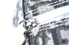 Authentic Christian Dior Trotter Hand Bag Pouch PVC Leather 2 Black White J0659