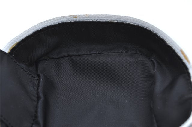 Authentic Christian Dior Trotter Hand Bag Pouch PVC Leather 2 Black White J0659