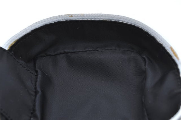 Authentic Christian Dior Trotter Hand Bag Pouch PVC Leather 2 Black White J0659