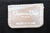 Authentic Christian Dior Trotter Hand Bag Pouch PVC Leather 2 Black White J0659
