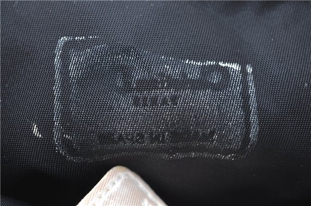 Authentic Christian Dior Trotter Hand Bag Pouch PVC Leather 2 Black White J0659