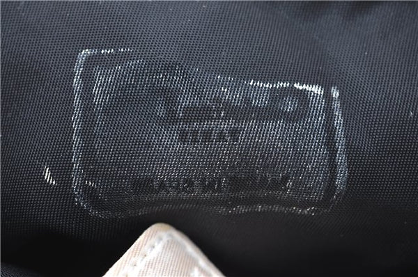 Authentic Christian Dior Trotter Hand Bag Pouch PVC Leather 2 Black White J0659