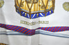 Authentic HERMES Carre 90 Scarf "LES TAMBOURS" Silk Blue J0660