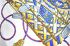 Authentic HERMES Carre 90 Scarf "LES TAMBOURS" Silk Blue J0660