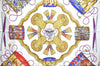 Authentic HERMES Carre 90 Scarf "LES TAMBOURS" Silk Blue J0660