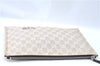 Authentic GUCCI Clutch Hand Bag Purse GG Canvas Leather 283400 Beige J0663