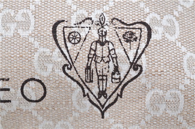 Authentic GUCCI Clutch Hand Bag Purse GG Canvas Leather 283400 Beige J0663