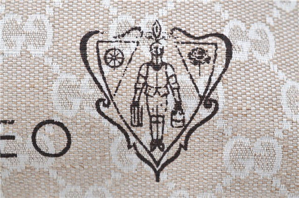 Authentic GUCCI Clutch Hand Bag Purse GG Canvas Leather 283400 Beige J0663