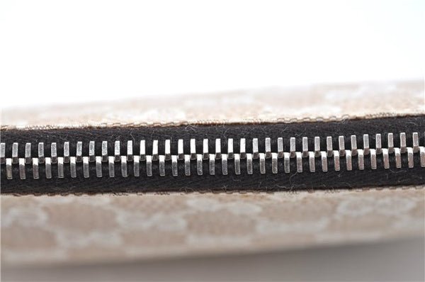 Authentic GUCCI Clutch Hand Bag Purse GG Canvas Leather 283400 Beige J0663