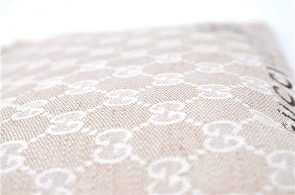 Authentic GUCCI Clutch Hand Bag Purse GG Canvas Leather 283400 Beige J0663