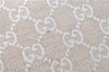Authentic GUCCI Clutch Hand Bag Purse GG Canvas Leather 283400 Beige J0663