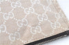 Authentic GUCCI Clutch Hand Bag Purse GG Canvas Leather 283400 Beige J0663
