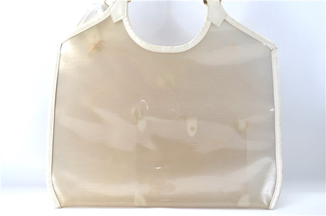 Auth Louis Vuitton Epi Plage Bahia Shoulder Tote Bag Clear White M92153 LV J0666