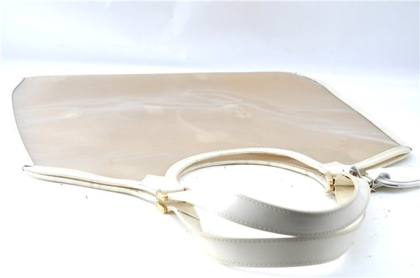Auth Louis Vuitton Epi Plage Bahia Shoulder Tote Bag Clear White M92153 LV J0666