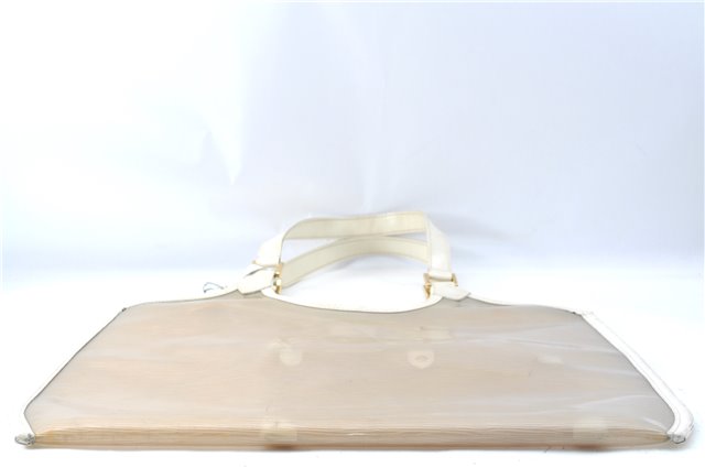 Auth Louis Vuitton Epi Plage Bahia Shoulder Tote Bag Clear White M92153 LV J0666
