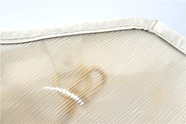 Auth Louis Vuitton Epi Plage Bahia Shoulder Tote Bag Clear White M92153 LV J0666