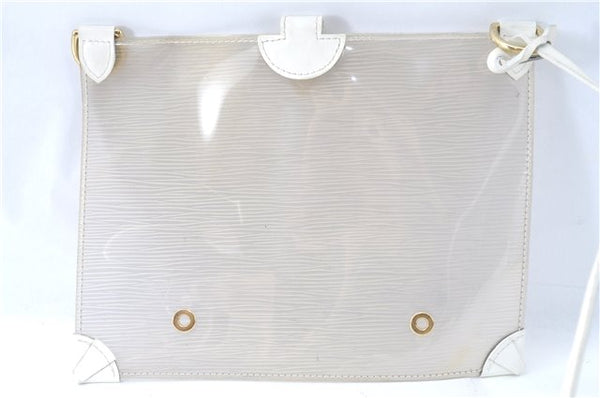 Auth Louis Vuitton Epi Plage Bahia Shoulder Tote Bag Clear White M92153 LV J0666