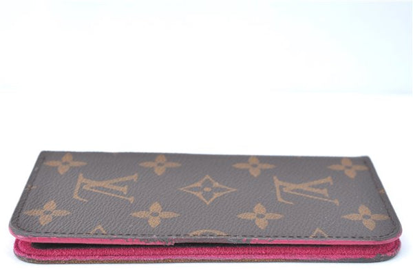 Authentic Louis Vuitton Monogram Folio Iphone 8 Case Pink M61906 LV J0685