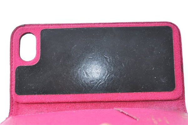 Authentic Louis Vuitton Monogram Folio Iphone 8 Case Pink M61906 LV J0685