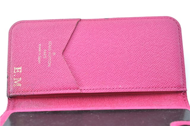 Authentic Louis Vuitton Monogram Folio Iphone 8 Case Pink M61906 LV J0685