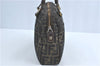 Authentic FENDI Zucca 2Way Shoulder Hand Bag Canvas Leather Brown Black J0691