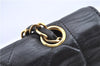 Authentic CHANEL Lamb Skin Matelasse Chain Shoulder Bag Purse Black CC J0695