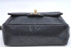 Authentic CHANEL Lamb Skin Matelasse Chain Shoulder Bag Purse Black CC J0702