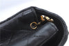 Authentic CHANEL Lamb Skin Matelasse Chain Shoulder Bag Purse Black CC J0702