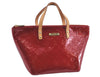 Authentic Louis Vuitton Vernis Bellevue PM Hand Bag Red M93583 LV J0705