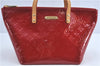 Authentic Louis Vuitton Vernis Bellevue PM Hand Bag Red M93583 LV J0705