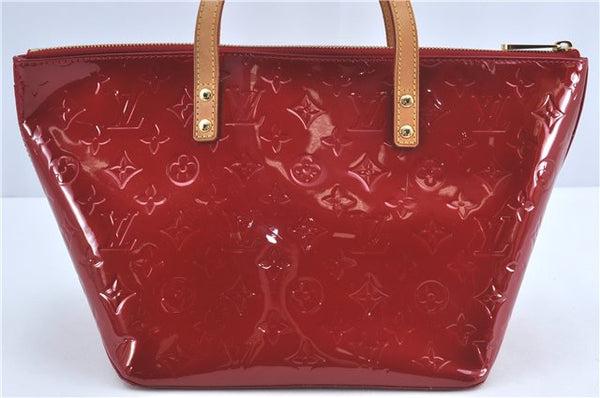 Authentic Louis Vuitton Vernis Bellevue PM Hand Bag Red M93583 LV J0705