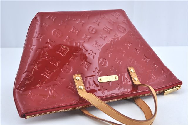 Authentic Louis Vuitton Vernis Bellevue PM Hand Bag Red M93583 LV J0705