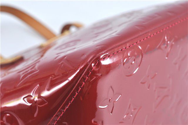 Authentic Louis Vuitton Vernis Bellevue PM Hand Bag Red M93583 LV J0705