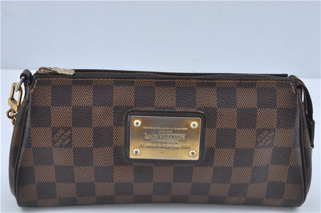 Authentic Louis Vuitton Damier Eva Accessories Pouch Hand Bag N55213 LV J0709