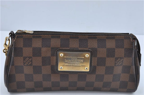 Authentic Louis Vuitton Damier Eva Accessories Pouch Hand Bag N55213 LV J0709