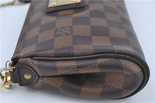 Authentic Louis Vuitton Damier Eva Accessories Pouch Hand Bag N55213 LV J0709