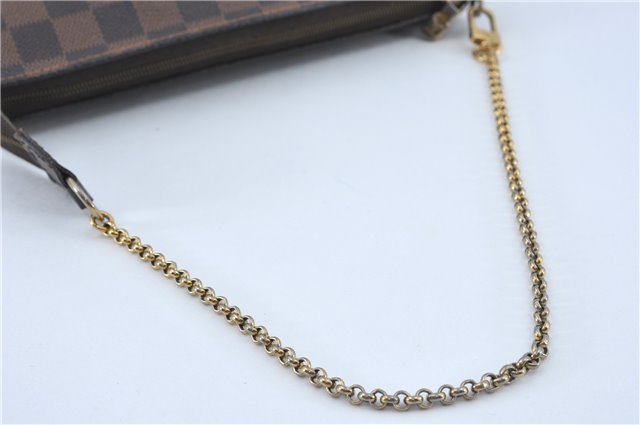 Authentic Louis Vuitton Damier Eva Accessories Pouch Hand Bag N55213 LV J0709