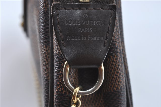 Authentic Louis Vuitton Damier Eva Accessories Pouch Hand Bag N55213 LV J0709