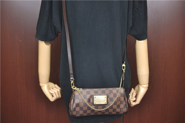 Authentic Louis Vuitton Damier Eva Accessories Pouch Hand Bag N55213 LV J0709