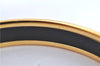 Authentic HERMES Email PM Bangle Instrument Motif Gold Black J0711