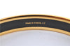 Authentic HERMES Email PM Bangle Instrument Motif Gold Black J0711