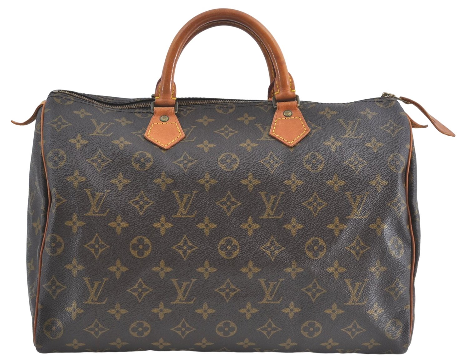 Authentic Louis Vuitton Monogram Speedy 35 Hand Boston Bag M41524 LV J0717