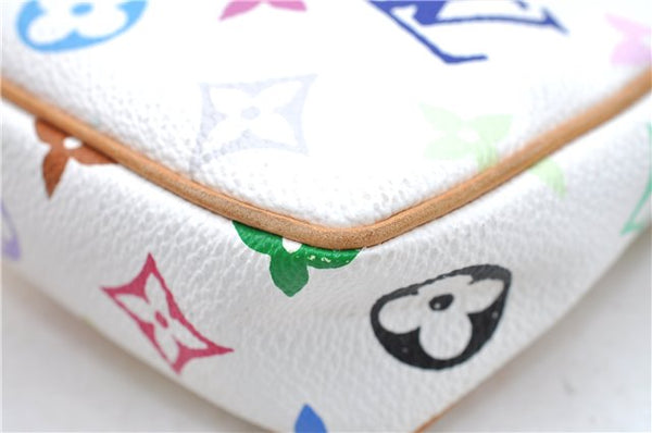 Louis Vuitton Monogram Multicolor Pochette Accessoires Pouch M92649 White J0719