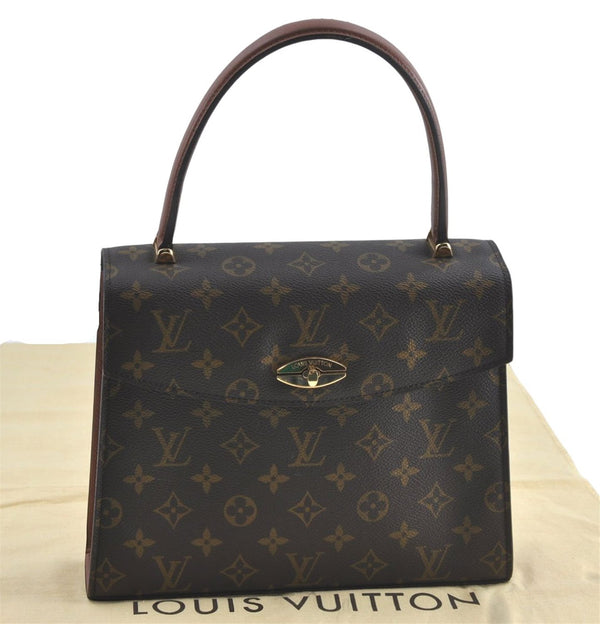 Authentic Louis Vuitton Monogram Malesherbes Hand Bag M51379 LV J0721