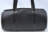 Authentic Louis Vuitton Epi Soufflot Black Hand Bag M52222 LV J0731